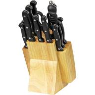 Homebasics by Ginsu 14-Piece Cutlery Set with Natural Block