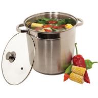 Heuck 12-Quart Encapsulated Bottom Stockpot with Glass Lid, Stainless Steel