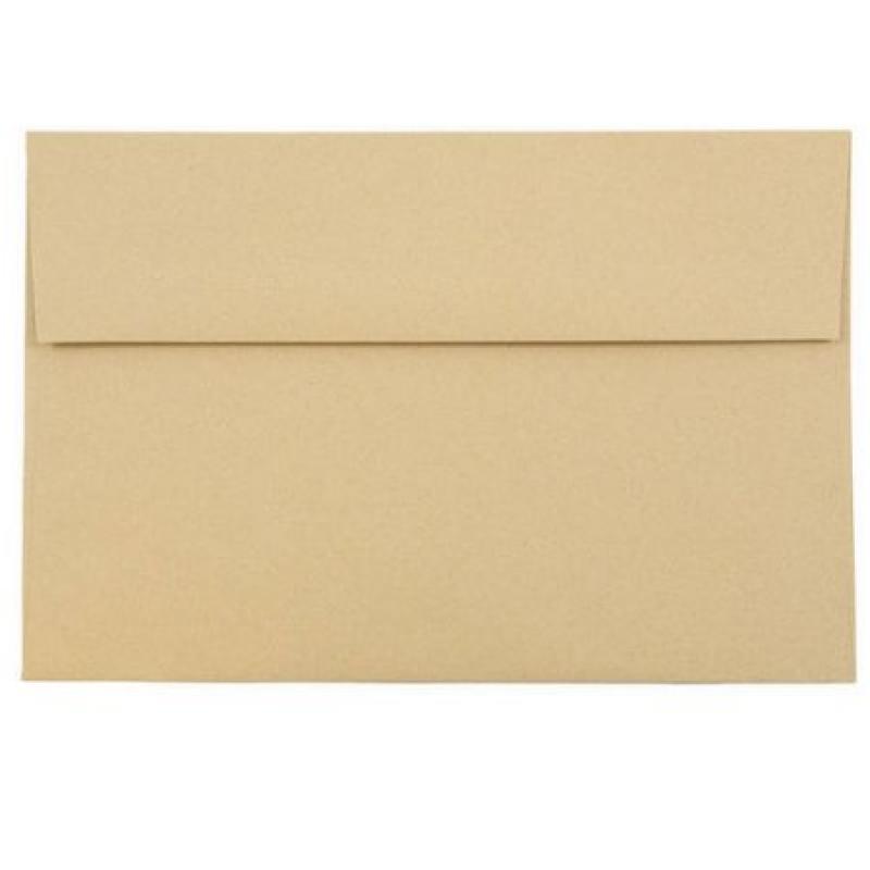 JAM Paper® - A8 (5 1/2 x 8 1/8) Ginger Passport Recycled Envelope - 1000 envelopes per carton