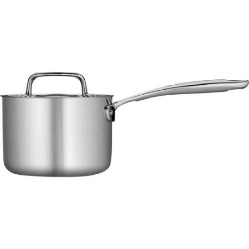 Tramontina 1.5-Qt Tri-Ply Clad Sauce Pan with Lid, Stainless Steel