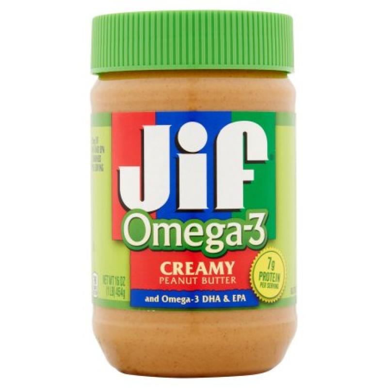Jif Omega-3 Creamy Peanut Butter, 16.0 OZ