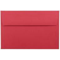 JAM Paper A9 Invitation Envelope, 5 3/4 x 8 3/4, Recycled Paper Envelope, Brite Hue Christmas Red 250/pack