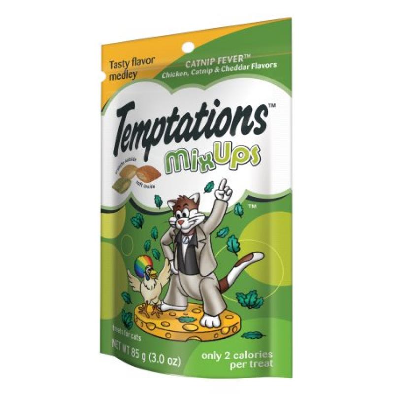 TEMPTATIONS MixUps Treats for Cats CATNIP FEVER Flavor 3 Ounces