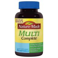 Nature Made Multi Complete Dietary Supplement Softgels, 75 count