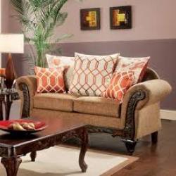 Furniture of America Brown Jillian 2-Piece Transitional Sofa Set