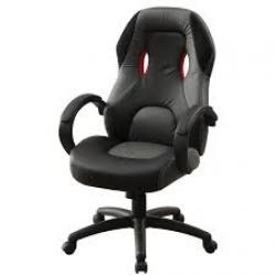 Furniture of America Galaxe Contemporary Black/Grey Padded Gaming/Office Chair