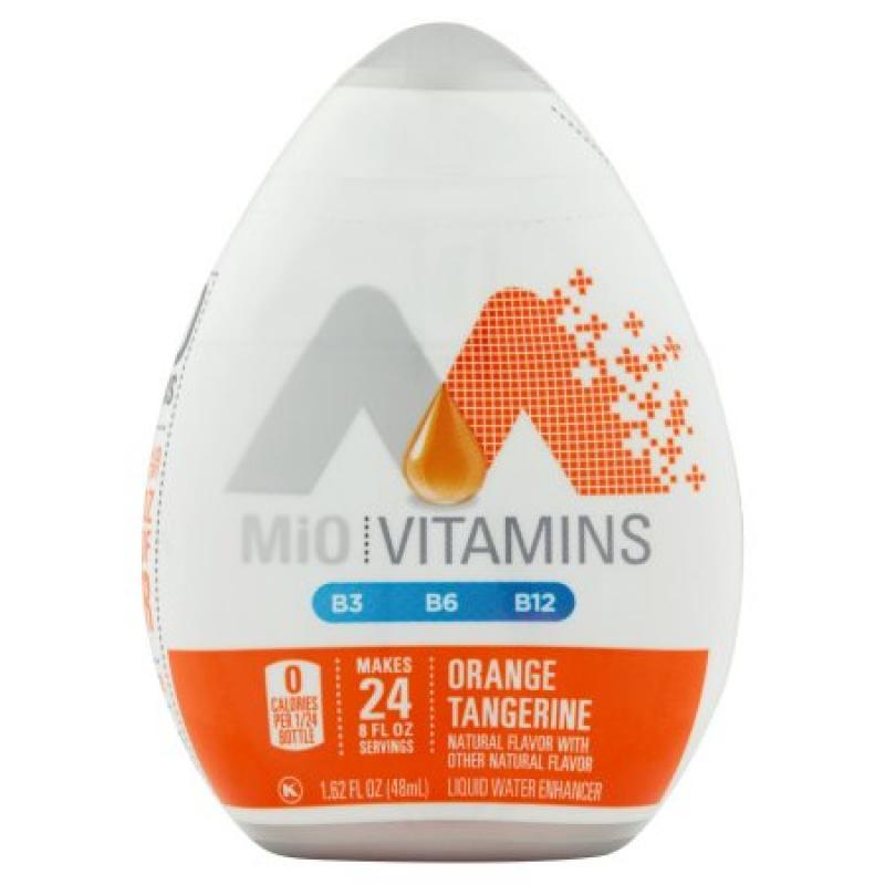 MiO Vitamins B3, B6, B12 Liquid Water Enhancer Orange Tangerine, 1.62 FL OZ (48ml) Bottle