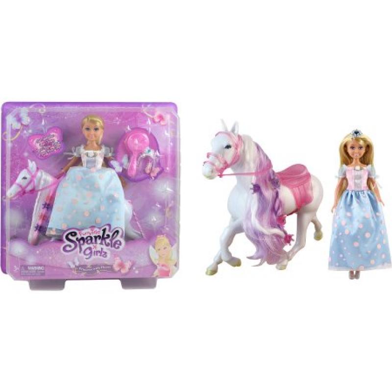 Funville Sparkle Girlz Princess with Horse Set, Caucasian, Style #2