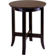 Toby Round End Table, Espresso