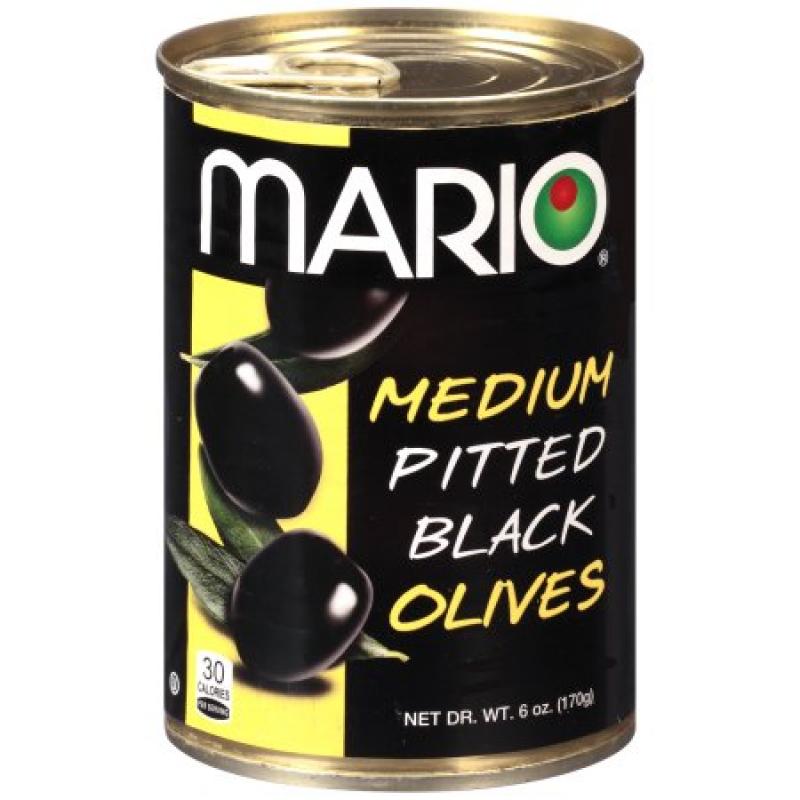 Mario Medium Pitted Black Olives, 6 oz