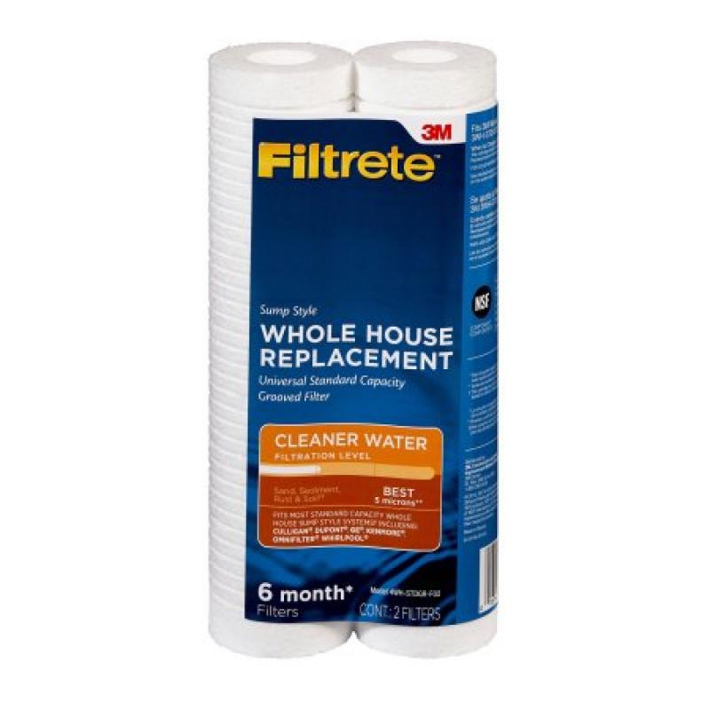 Filtrete" Standard Capacity, Grooved Replacement Filter, Sump Style (sediment - best) - 2 pack