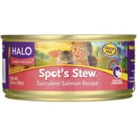 Halo Spot&#039;s Stew Succulent Salmon Recipe Canned Cat Food, 5.5 oz, 12-Pack