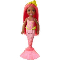 Barbie Dreamtopia Chelsea Mermaid Doll, 6.5-Inch With Coral-Colored Hair And Tail