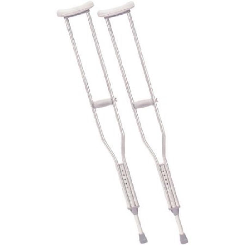 Drive Medical Walking Crutches with Underarm Pad and Handgrip, Tall Adult