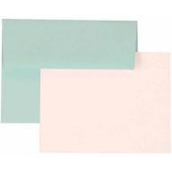 JAM Paper Personal Stationery Sets with Matching A2 Envelopes, Aqua, 25-Pack