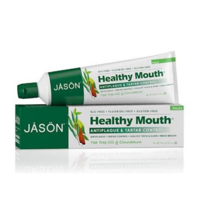 Jason Healthy Mouth Antiplaque & Tartar Control Paste Tea Tree Oil & Cinnamon, 4.2 OZ