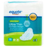 Equate Ultra Thin Super Long Pads With Wings, 16ct
