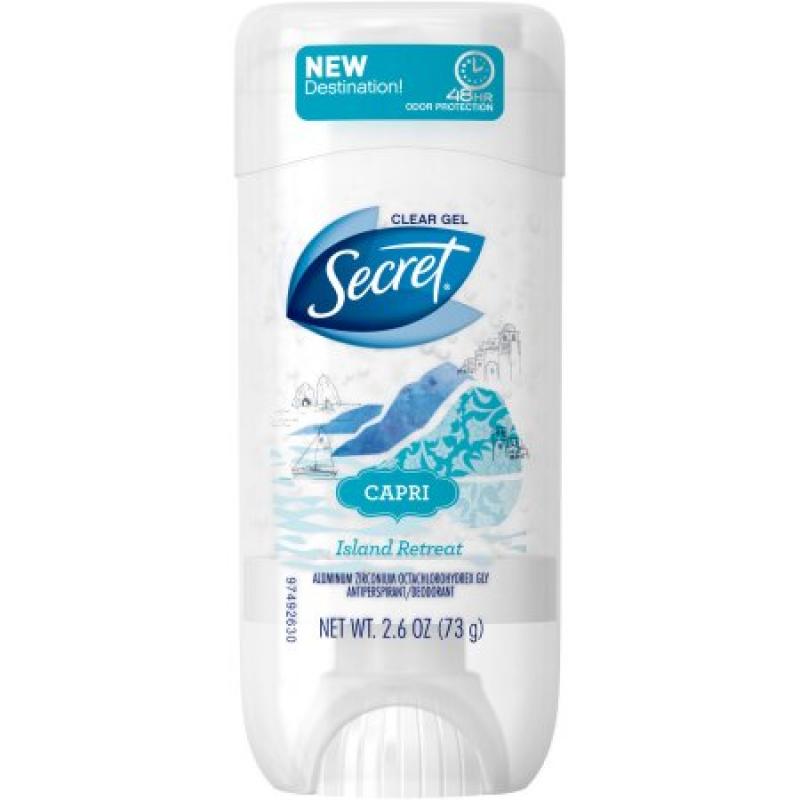 Secret Capri Island Retreat Clear Gel Deodorant 2.6oz