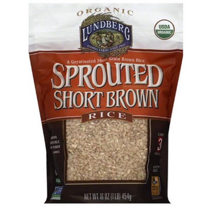 Lundberg Family Farms Sprouted Short Brown Rice, 16 oz, (Pack of 6)