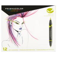 Prismacolor Premier Double-Ended Art Markers, Fine and Brush Tip, 12-Pack