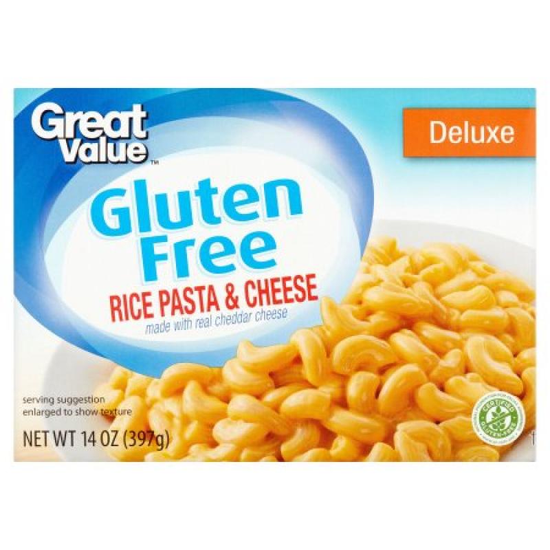 Great Value Deluxe Gluten Free Rice Pasta & Cheese Sauce, 14 oz