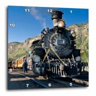 3dRose Durango and Silverton narrow guage Railroad, Trains - US06 LKL0010 - Lee Klopfer, Wall Clock, 15 by 15-inch