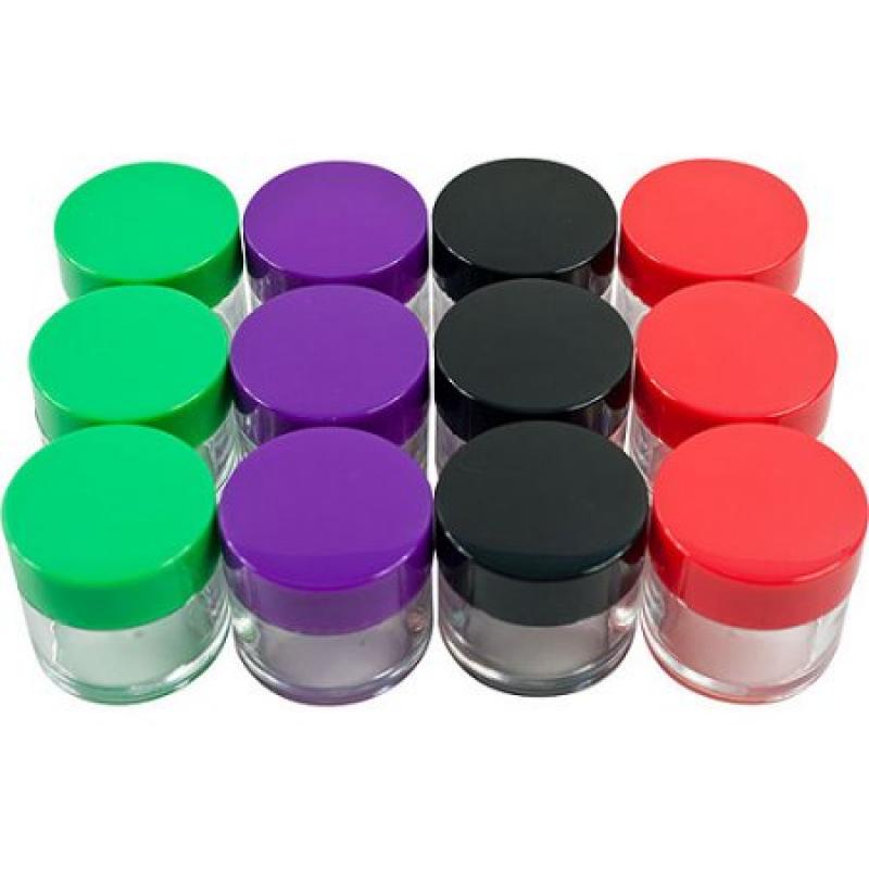Stalwart Set of 12 20mL Color Coded Plastic Jars