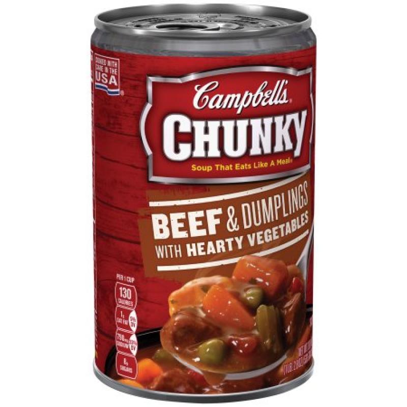 Campbell&#039;s Chunky Beef & Dumplings with Hearty Vegetables Soup 18.8oz