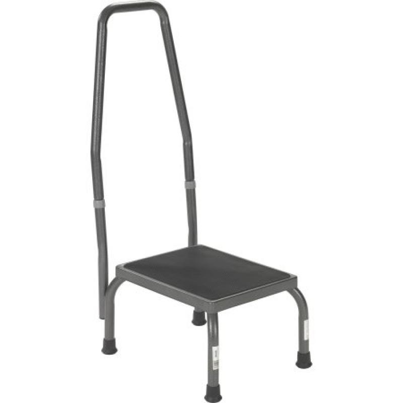 Drive Medical Footstool with Non Skid Rubber Platform and Handrail