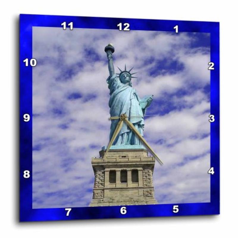 3dRose Statue of Liberty, Wall Clock, 13 by 13-inch