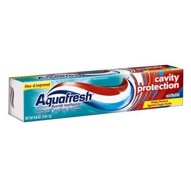 Aquafresh Cavity Protection Cool Mint Fluoride Toothpaste, 5.6-oz