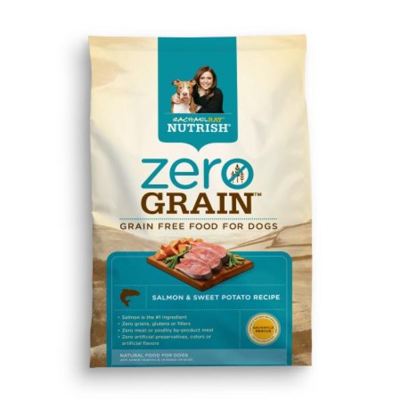 Rachael Ray Nutrish Zero Grain Natural Dry Dog Food, Salmon & Sweet Potato Recipe, 4 lbs