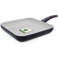 GreenLife Healthy Ceramic Non-Stick 3D 11" Square Grillpan, Meat and Poultry