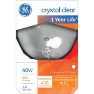 GE Clear Globe Bulb, Medium, 40W