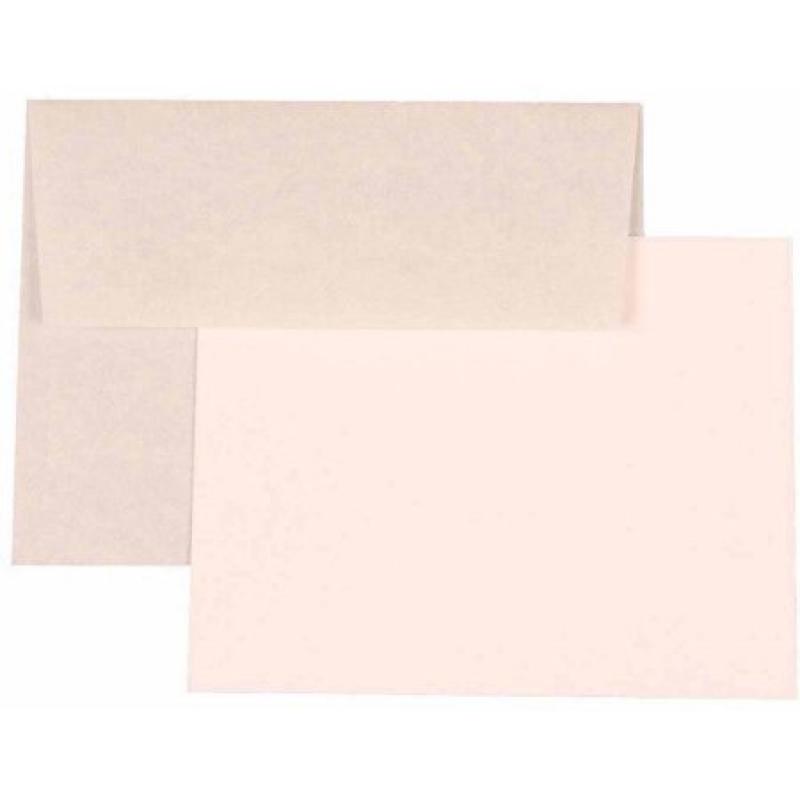 JAM Paper Recycled Parchment Personal Stationery Sets with Matching A2 Envelopes, Blue, 25-Pack