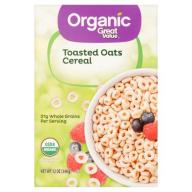 Great Value Organic Toasted Oats Cereal, 1225 Oz