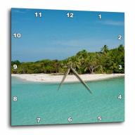 3dRose Belize, Toledo, The Cayes. West Snake Caye., Wall Clock, 10 by 10-inch