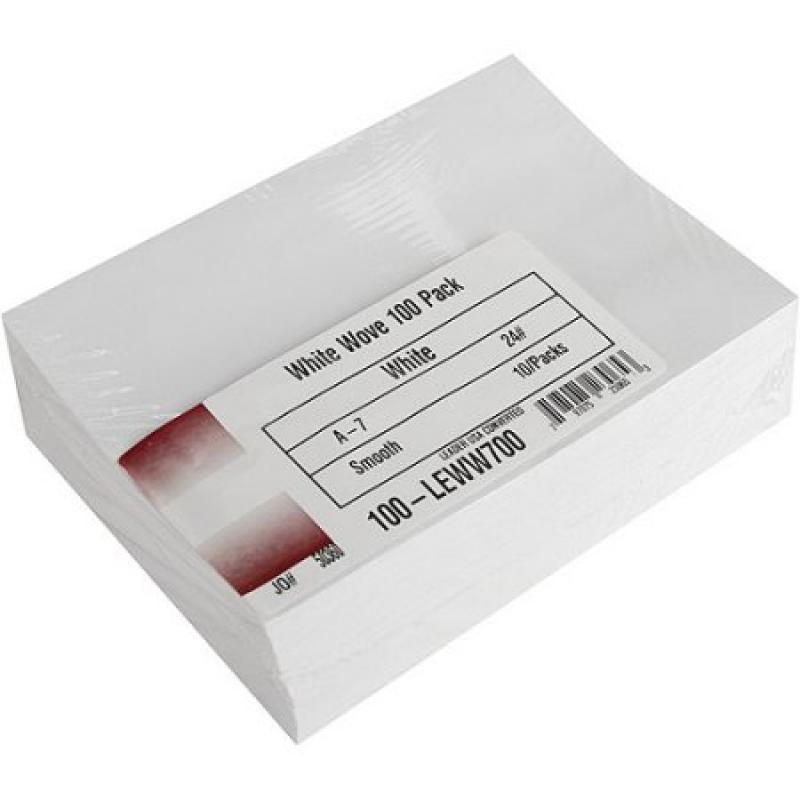 Leader Paper Products A7 Envelopes, 5.25" x 7.25", 100/Pkg