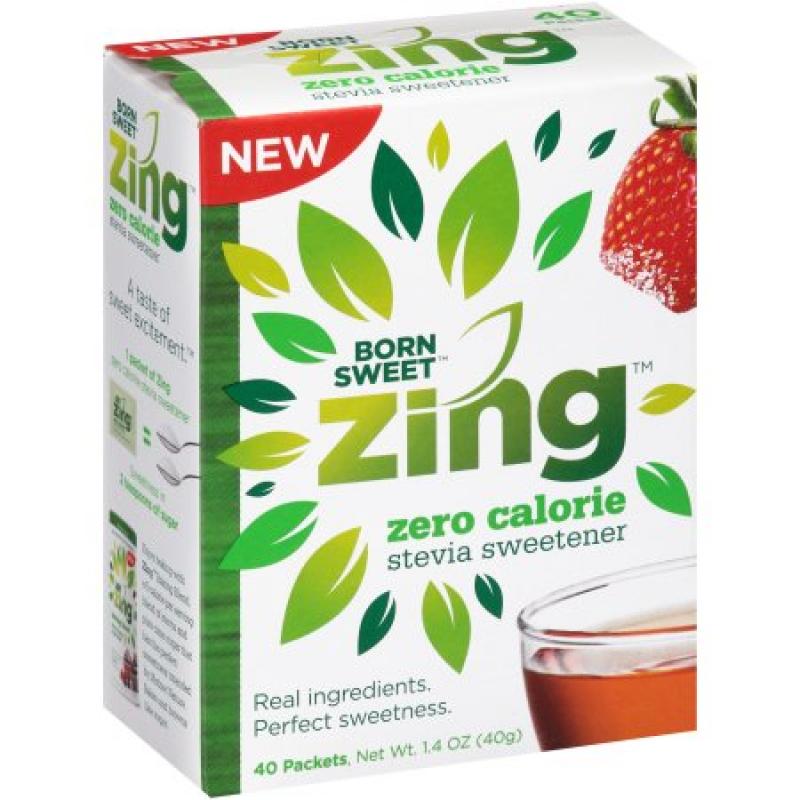 Born Sweet Zing Zero Calorie Stevia Sweetener Packets, 40 ct, 1.4 oz