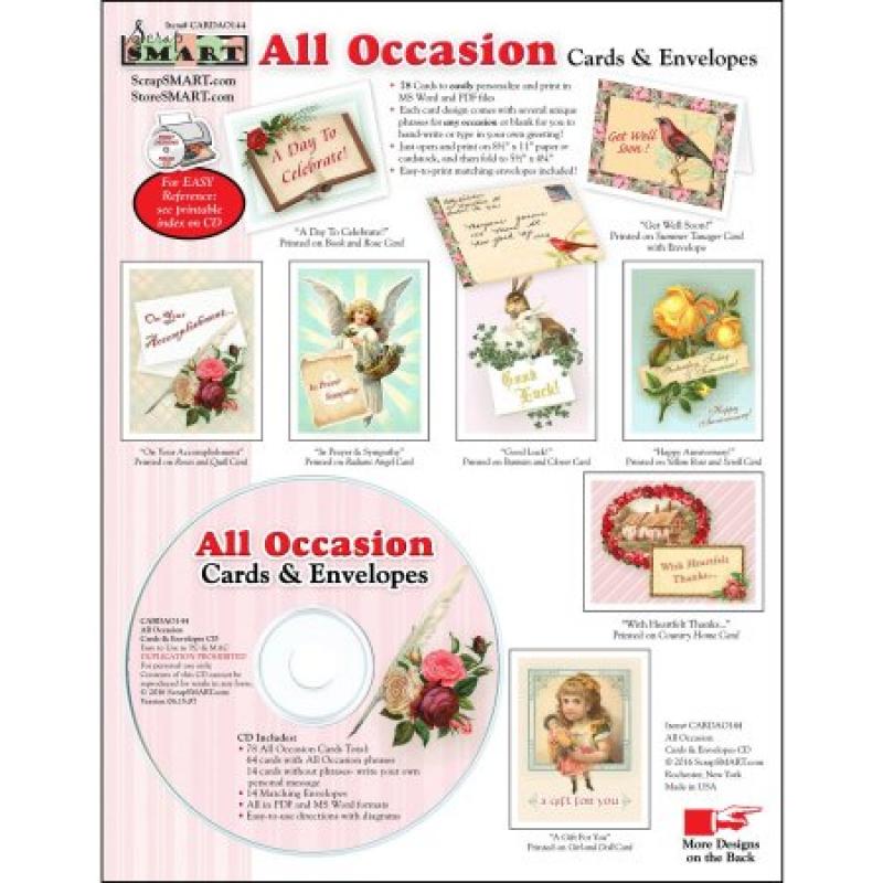 ScrapSMART All Occasion Cards and Envelopes CD-ROM