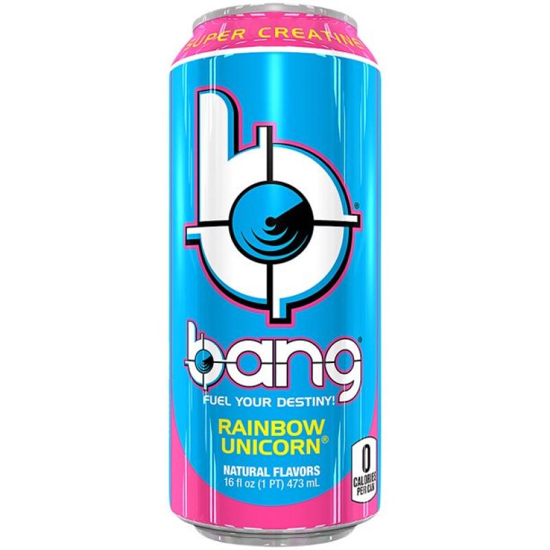 Bang Energy Drink with Super Creatine  Rainbow Unicorn  16 fl. oz Qty 1