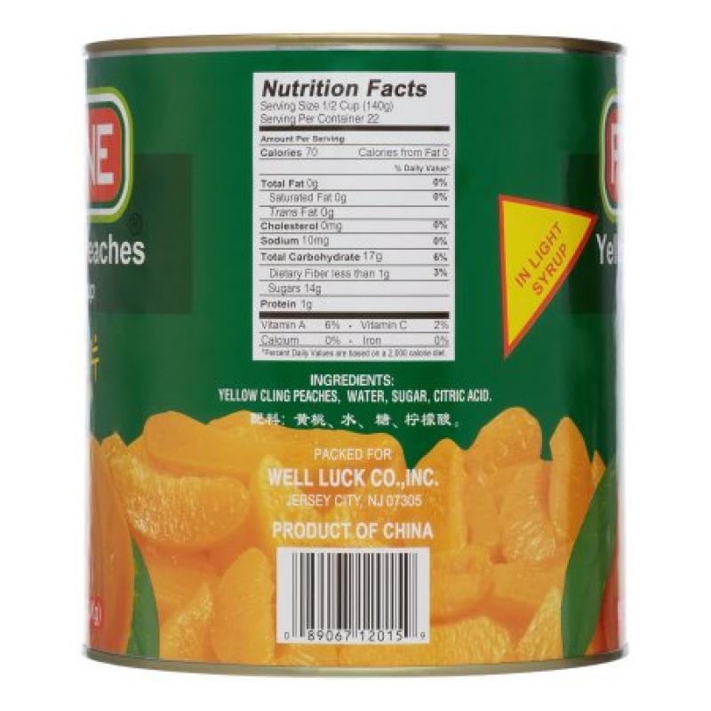 Fortune Yellow Cling Peaches Sliced, 106.0 Oz