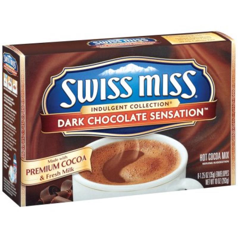 Swiss Miss Dark Chocolate Sensation 1.25 Oz Hot Cocoa Mix 8 Ct Box