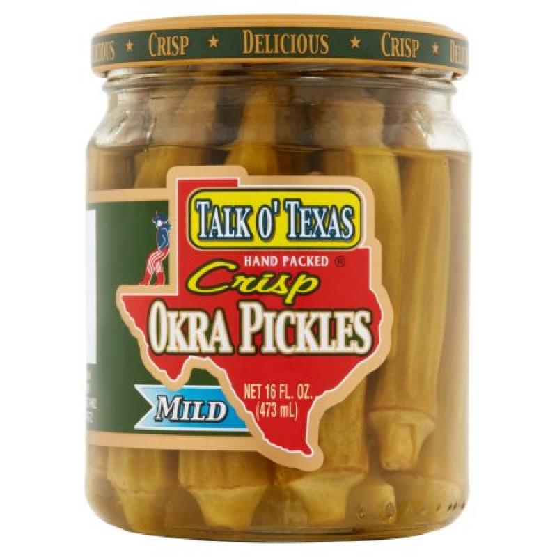 Talk O&#039; Texas Hand Packed Mild Okra Pickles, 16 fl oz