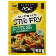 Simply Asia Sweet Ginger Garlic Chicken & Vegetable Gluten-Free Stir-Fry Seasoning Mix, 1.13 oz, (Pack of 12)
