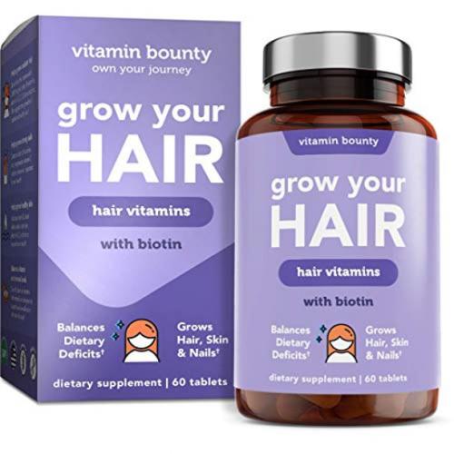 Grow Your Hair, Hair Regrowth, Healthy Skin and Stronger Nails Vitamins for Hair Growth - Vitamin Bounty