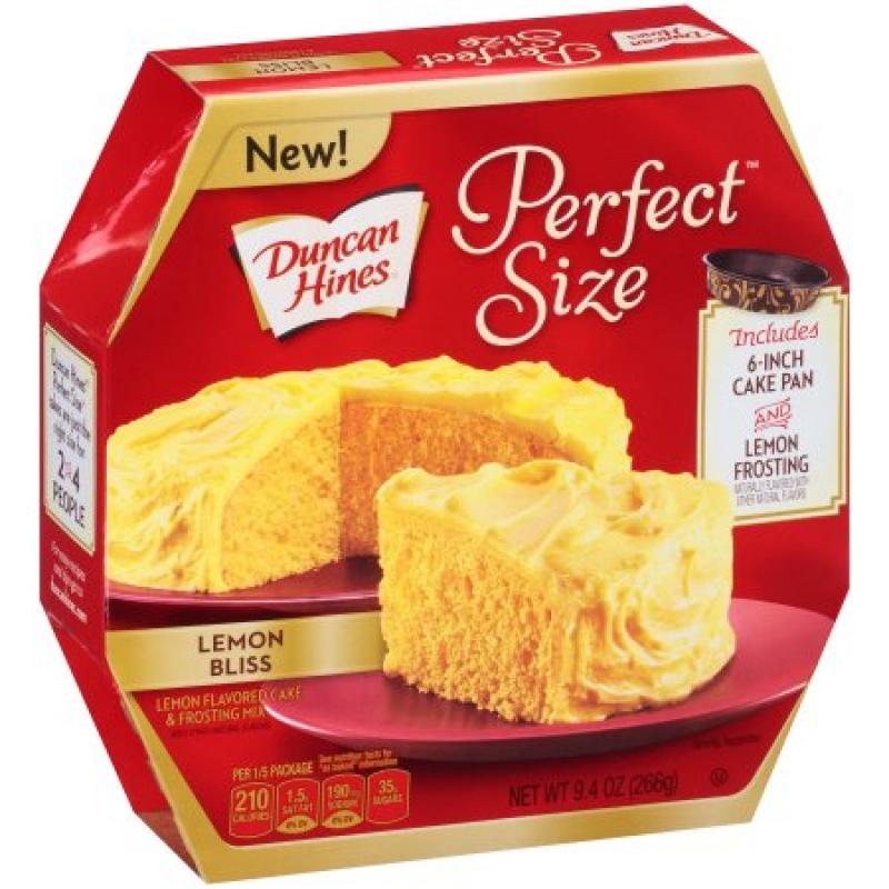 Duncan Hines® Perfect Size™ Lemon Bliss Cake Mix & Frosting Mix 9.4 oz. Box