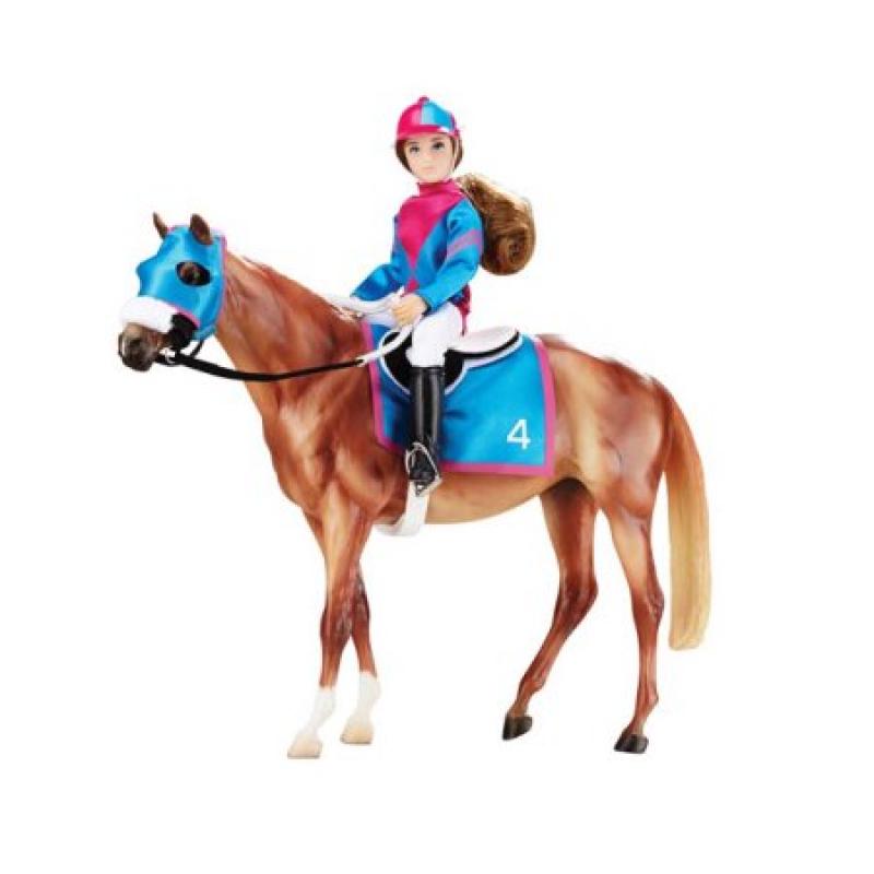 Breyer Traditional Series Let&#039;s Go Racing Model Horse and Doll
