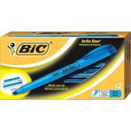 BIC Brite Liner Highlighter, Chisel Tip, Blue, 1-Dozen