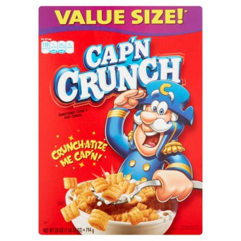 Cap&#039;n Crunch Sweetened Corn & Oat Cereal, 28 oz
